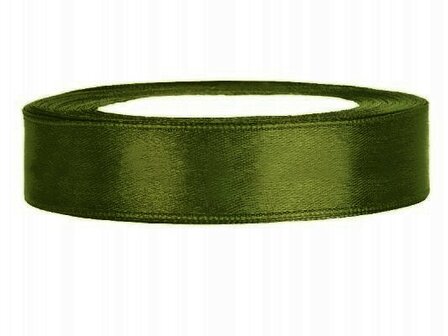 Satijn lint 2 cm breed mosgroen