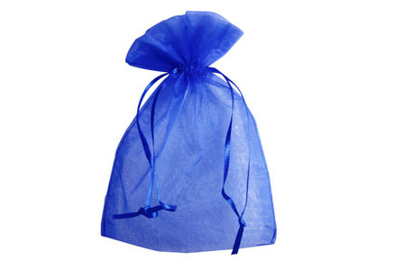 Organza zakjes 10x15 cm blauw