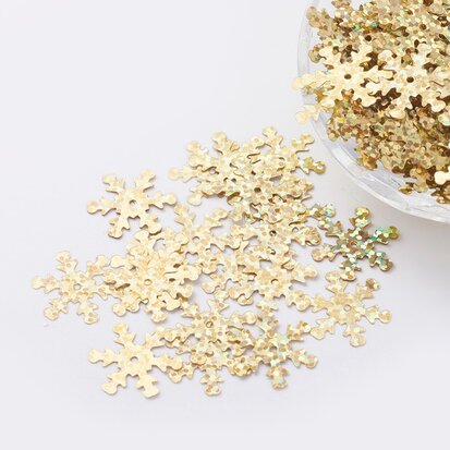 Kerst confetti strooimix ijskristal goud