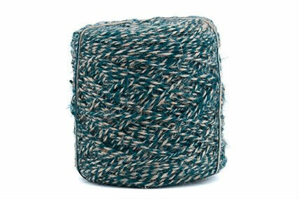 Jute touw twisted aqua 3.5 mm dik 10 meter
