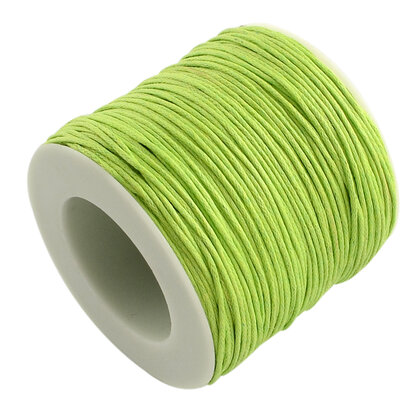 Waxkoord 1 mm lime groen