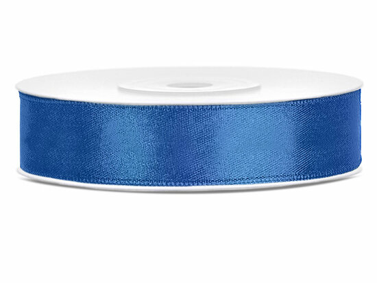 Satijn lint 12 mm blauw