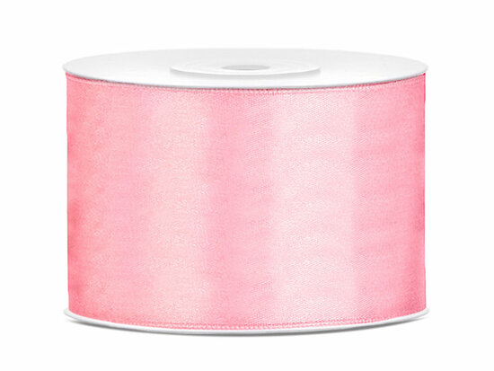 Satijn lint 50 mm roze