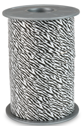 Krullint zebra print 10 meter