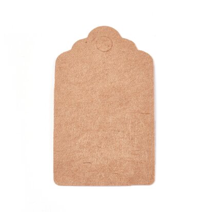 Kerst label kraft 3 x 5 cm schulpjes kerstboom merry christmas 10 stuks