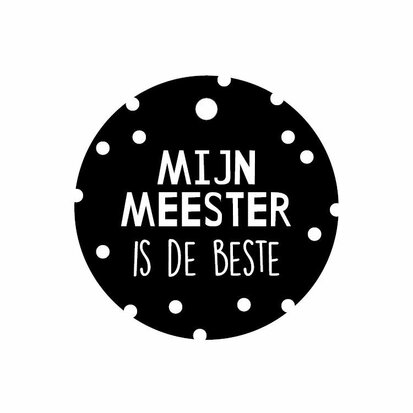 Label rond mijn meester is de beste