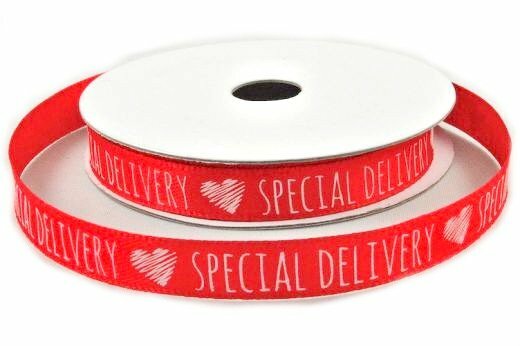 Satijn lint rood special delivery 