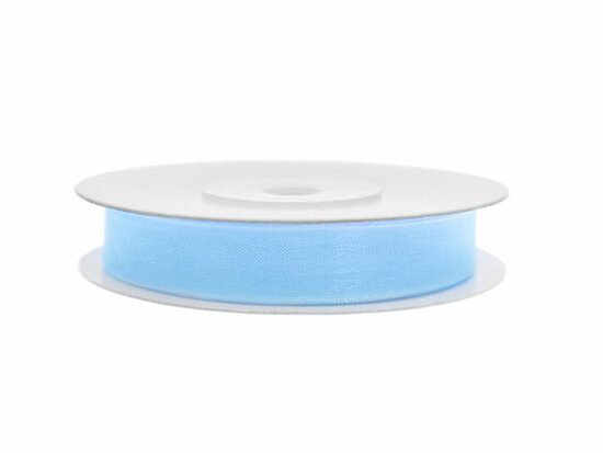 Organza lint 3 mm licht blauw