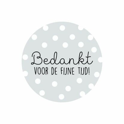 Stickers bedankt voor de fijne tijd 10 stuks