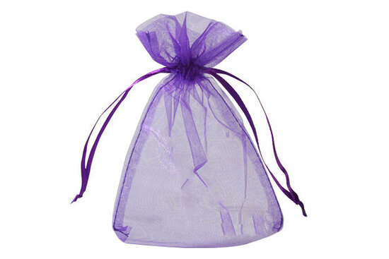 100 Organza zakje Paars