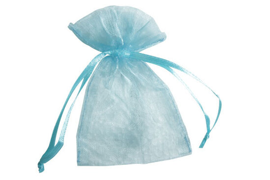 Organza zakje 12.5 x 17.5 cm Licht blauw