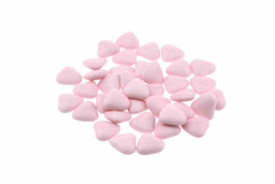 Doopsuiker hartvormig mini roze