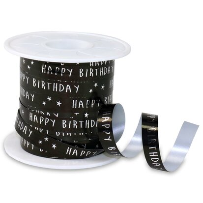 Krullint zwart happy birthday