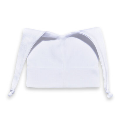 Babymutsje 2 knoop wit