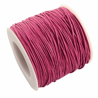 Waxkoord 1 mm fuchsia