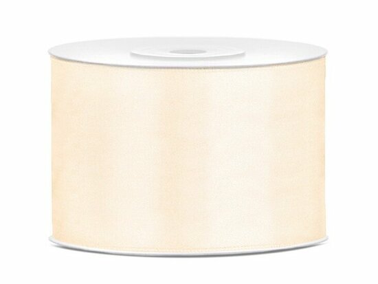 Satijn lint 50 mm licht zalm