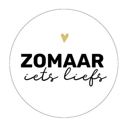 Stickers zomaar iets liefs met goud metallic hartje 10 stuks