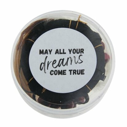 Geluksdoosje rond may all your dreams come true dromenvanger