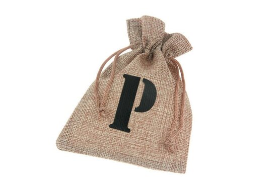 jute zakjes letter P