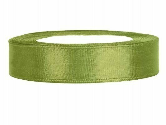 Satijn lint 1 cm breed zeegroen 100 meter rol