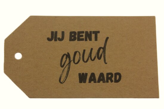 Label kraft jij bent goud waard