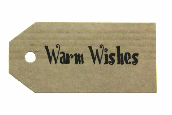 Kraft label warm wishes