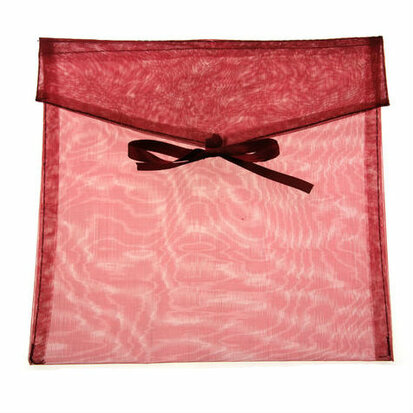 Organza envelop bordeaux rood