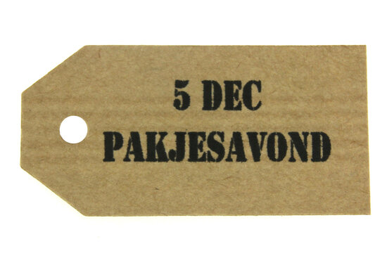 Kraft label 5 dec pakjesavond