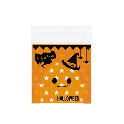 cellofaan zakjes halloween oranje met sterretjes