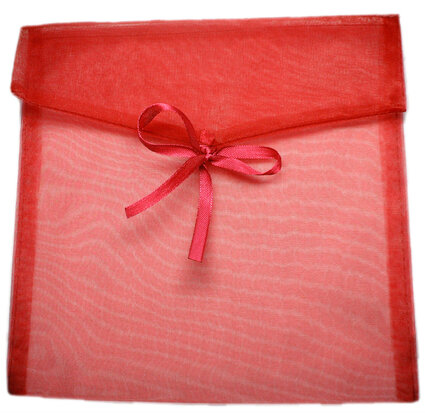 Organza enveloppe rood