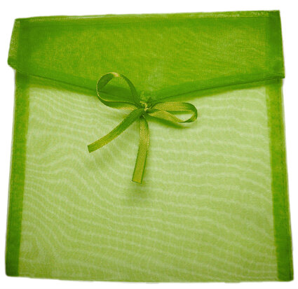 Organza enveloppe lime groen