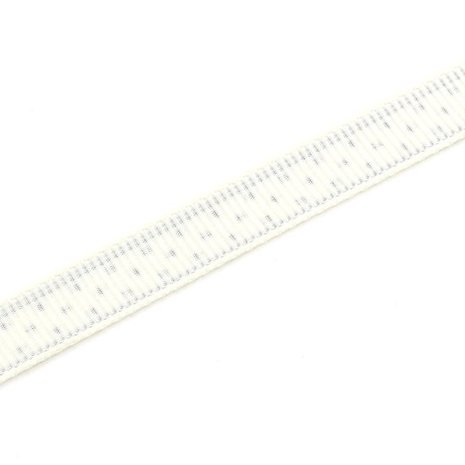 Grosgrain lint 1 cm ivoor met streep en sterren 5 meter