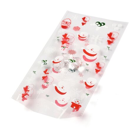 zakjes kerstman zonder plakstrip x 27 cm 10 stuks organza zakjes