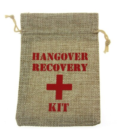 Jute zakje hangover recovery kit