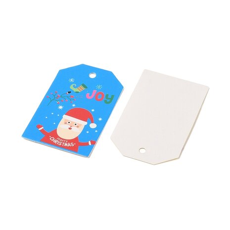 Kerst label 3 x 5 cm mix 10 stuks