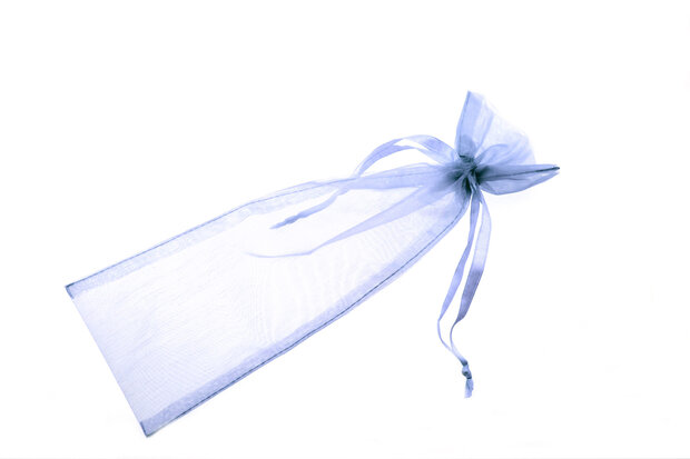 Organza zakje 8,5 x 27 cm Licht blauw