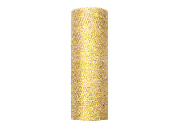 Tule lint goud glitter 15 cm breed 1