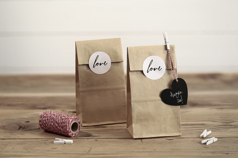 Sticker en sluitzegels voor zakjes en enveloppen organza zakjes