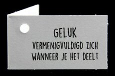 Gelukskaartjes geluk vermenigvuldigd zich wanneer je het deelt 10 stuks Gelukskaartjes geluk vermenigvuldigd zich wanneer je het deelt 10 stuks