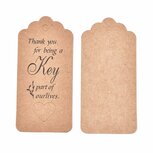 Kraft label 4.5 x 9.5 cm Thank you for being a key part of our lives 10 stuks Kraft label 4.5 x 9.5 cm Thank you for being a key part of our lives 10 stuks